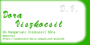 dora viszkocsil business card