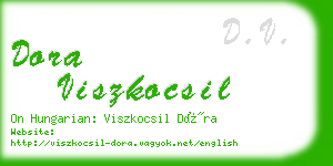 dora viszkocsil business card